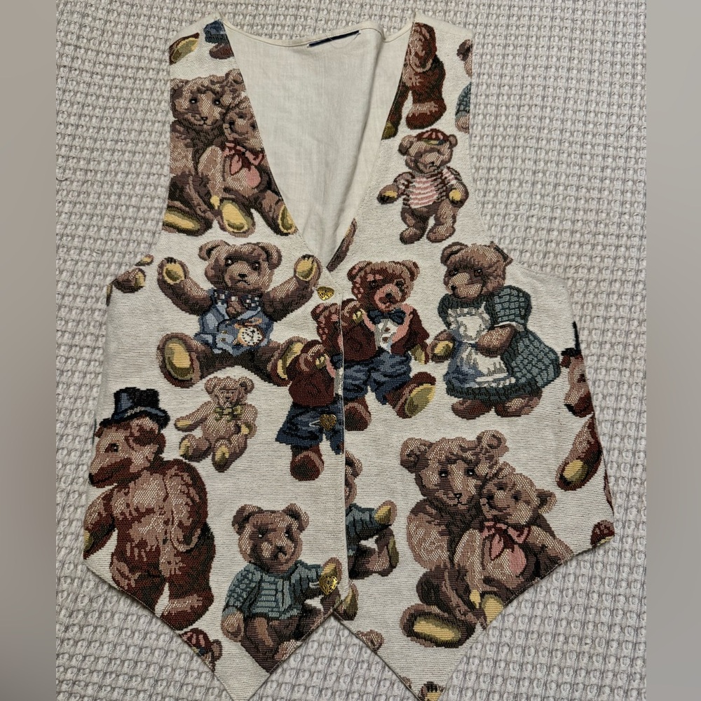 Vintage Style Teddy Bear Vest